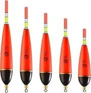 Pack of 5 Fishing Floats, Light Emitting, Portable Swimmer, Fishing, Fishing Floats, Practical Different Weights Fishing Floats Set for Pike, Perch, Carp, Perch