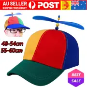 Adult Propeller Helicopter Hat Clown Cap Jester Tweedle Dee Tweedle Dum WindmWH