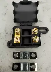 Twin Midi Fuse Holder suits - Dual Battery Installation inc 2 X 150 Amp fuses