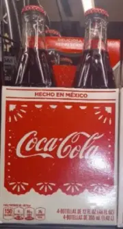 Mexican Coca-Cola COKE Soda 4 Pack Glass Bottles w/ Real Cane Sugar Mexico