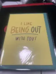 Ink Meets Paper "I Like Being Out With You" Pride Card