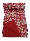Kantha Patchwork Quilt Coverlet Throw Indien Handmade Twin Size Cotton Bedspread