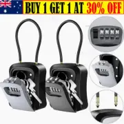 1PCS Lock Key Safe Storage Box Combination Padlock Security Home Outdoor AU