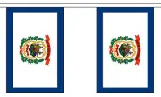 WEST VIRGINIA U.S. STATE 3 metre BUNTING 10 FLAGS flag USA AMERICA AMERICAN