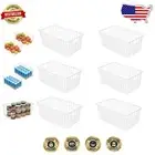 16Lx12W Metal Wire Freezer Storage Baskets - Set of 6 for Maximum Organization