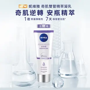 (加碼贈體香噴霧-綠茶)(2入組)【NIVEA 妮維雅】煥膚柔嫩/緊緻彈潤/淨白透亮奇肌雙管精萃凝乳200ml