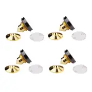 4*Shockproof Speaker Spike Copper Stand Feet Cone Base Pads Stick-on Mat C