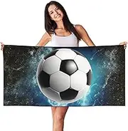 JHLMN Microfiber Sand Free Beach Towel Thin Quick Dry Super Absorbent Large Lightweight Towels Ultra Soft Bath Towels Soccer Sport Compact Gym Towel for Adult Travel Camping Gift