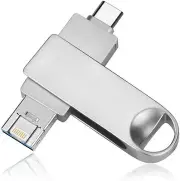 3 in 1 USB Flash Drive 3.0 Memory Stick 128gb IOS Android PC Free Shipping