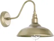10 Inch Gooseneck Barn Light for Farmhouse, Brass Exterior Barn Style Light Fixt