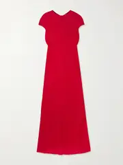 [Giuliva Heritage] Giuliva Heritage - The Macy Pointelle-knit Maxi Dress - Red - IT44 IT 44 Red