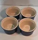 Set of 4 LE CREUSET Blue French Ramekins/ Custard Cups Stoneware