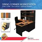 Corner Workstation Office Desk with Hutch, Computer Desks, Mobile Drawer Option