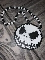Nightmare Before Christmas￼ - Kandi Perler Necklace EDM EDC Fest Rave Dance NEW