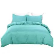 Aqua Luxury Quilt Doona Duvet Cover And Pillowcases Set Reversible Bedding Set