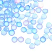 100pcs Cat Eye Resin Beads, 4mm Flatback Round Dome Beads 2mm Navy Blue