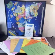 Vintage 1987 Dunning Ltd. World Conquest Global Strategy Board Game - Open Box