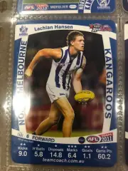 AFL Teamcoach Auskick 2011 Lachlan Hansen North Melbourne Kangaroos