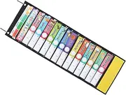 DOITOOL Pocket Chart for Classroom Daily Schedule Hanging File Holder with Pockets User Friendly Design for Easy Updates Space Saving for Visual Learning