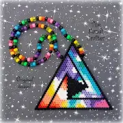 Tritonal EDM Rave Kandi Perler Bead Necklace