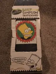 NEW Simpson’s Skateboard 1990 Bart Simpson Skateboard “Vehicle Of Destruction”