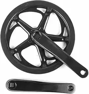 Exercise Bike Crank， Crank Set Fixed Gear Bike Aluminum Chainwheel Bicycle Crank Set Sprocket Crankset