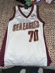 Manly Sea Eagles NRL ISC Basketball Singlet size M Freepost A20