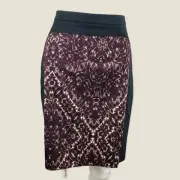 Club Monaco NWT Edith Pencil Skirt Black & Brown Size 6