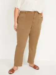 Old Navy Women's PLUS Size 28 ~ High-Waisted Straight Canvas Workwear Pants $40