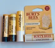 Lot of 4 Lip Balm Head Kandy Butter C.O. Bigelow Burts Bees Full Size Brand New