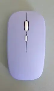 Wireless Mouse 2.4 GHZ Optical USB BT Rechargeable for PC Laptop Color Purple