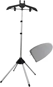 WeiLaiKeQi Clothing Steamer Stand with Ironing Glove, Hanger for Suits and Shirts, Black, as described
