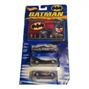 Hot Wheels Batman,Joker,Bane 3 Car Set w/Limited Edition Action Guide Book