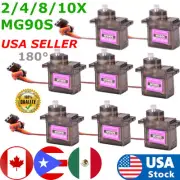 2/8/10 pcs MG90S Metal Gear Micro Servo for Boat Car Plane RC Helicopter Arduino