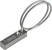 Tcyoatoa Cable Locks Combination, 23-3/5'' Length Steel Cable Rope 4-Digit Combination Lock Resettable Code for Bikes, Lockers, File Cabinets, Wardrobes, Small Fences, Refrigerator Door(Gun-Grey)