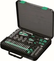 Wera 8100 SA/SC 2 Zyklop Socket Wrench Set 1/4" 1/2" Drive Metric 05160785001