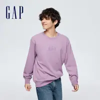 在飛比找蝦皮商城優惠-Gap 男女同款 Logo圓領大學T-紫色(454250)