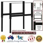 2x Metal Workbench Frames Height Adjustable Table Legs Black Work Bench Frame AU