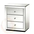 Artiss Presia Bedside Tables Drawers Mirrored Side End Table Nightstand Set of 2