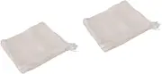 LABRIMP 2sets Boilable Cotton Tea Filter Bag Mashed Potatoes Strainer Juice Bag Biege Easy to Clean 20pcs*2