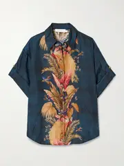 [Zimmermann] Zimmermann - Ascension Printed Silk-satin Shirt - Blue - 3 3 Blue