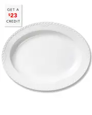 Royal Copenhagen Fluted Half Lace Oval Platter with $23 Credit