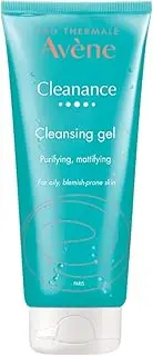 Eau Thermale Avene Cleanance Cleansing Gel 200ml - Cleanser for Oily skin, Face and Body, Sebum-Regulating, Soap Free, Paraben Free, Biogradable Formula