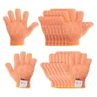 Cut Resistant Gloves, 8 Pair Level 5 Protection X-Small Cutting Gloves, Orange