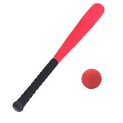 Kids Foam Baseball Bat and Ball T Ball Set 21 inch Gift for Children Softball Bat Kids Baseball Set for Game Playing Learning Red