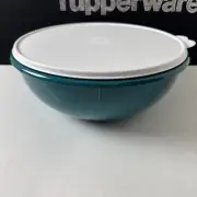 Tupperware Fix n mix Bowl 26 Cup Dark Teal Green Cake Bowl
