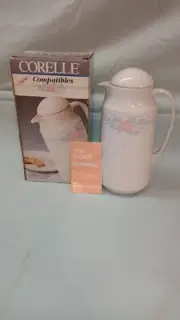 Vintage Corelle Compatibles 1 Qt. Floral Symphony Thermal Server 1990's New