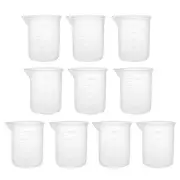 10pcs Measuring Cup Labs Clear PP Plastic Graduated Beakers