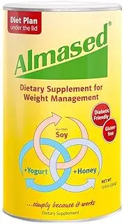 Almased Meal Replacement Shake - Low-Glycemic High Plant Base Protein Powder- Nutritional Weight Health Support Supplement - Original Flavor - 17.6 oz