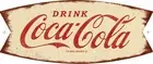 COCA COLA ARCIFORM FISHTAIL DOUBLE SIDED 20" HEAVY DUTY USA METAL COKE ADV SIGN